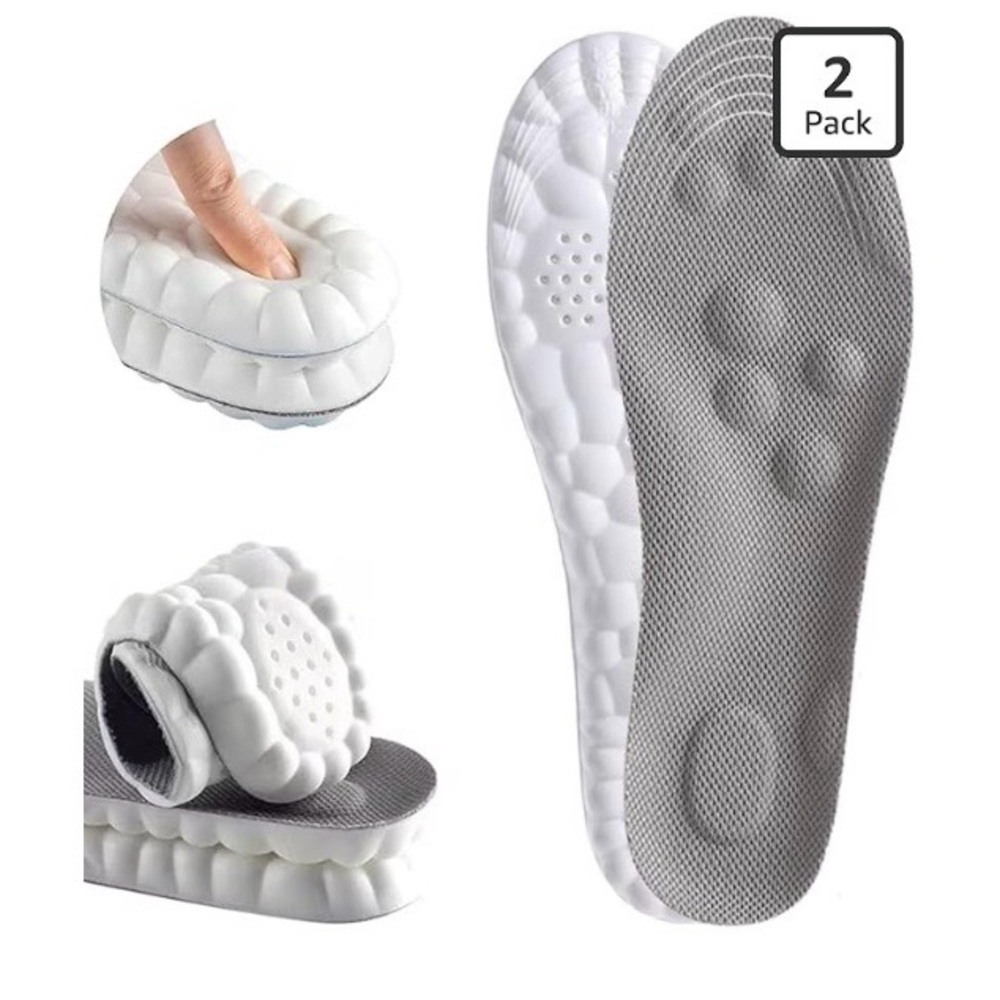 4D Cloud Insoles for Men Women, Breathable Memory Foam Cloud Massage Insoles.NEW